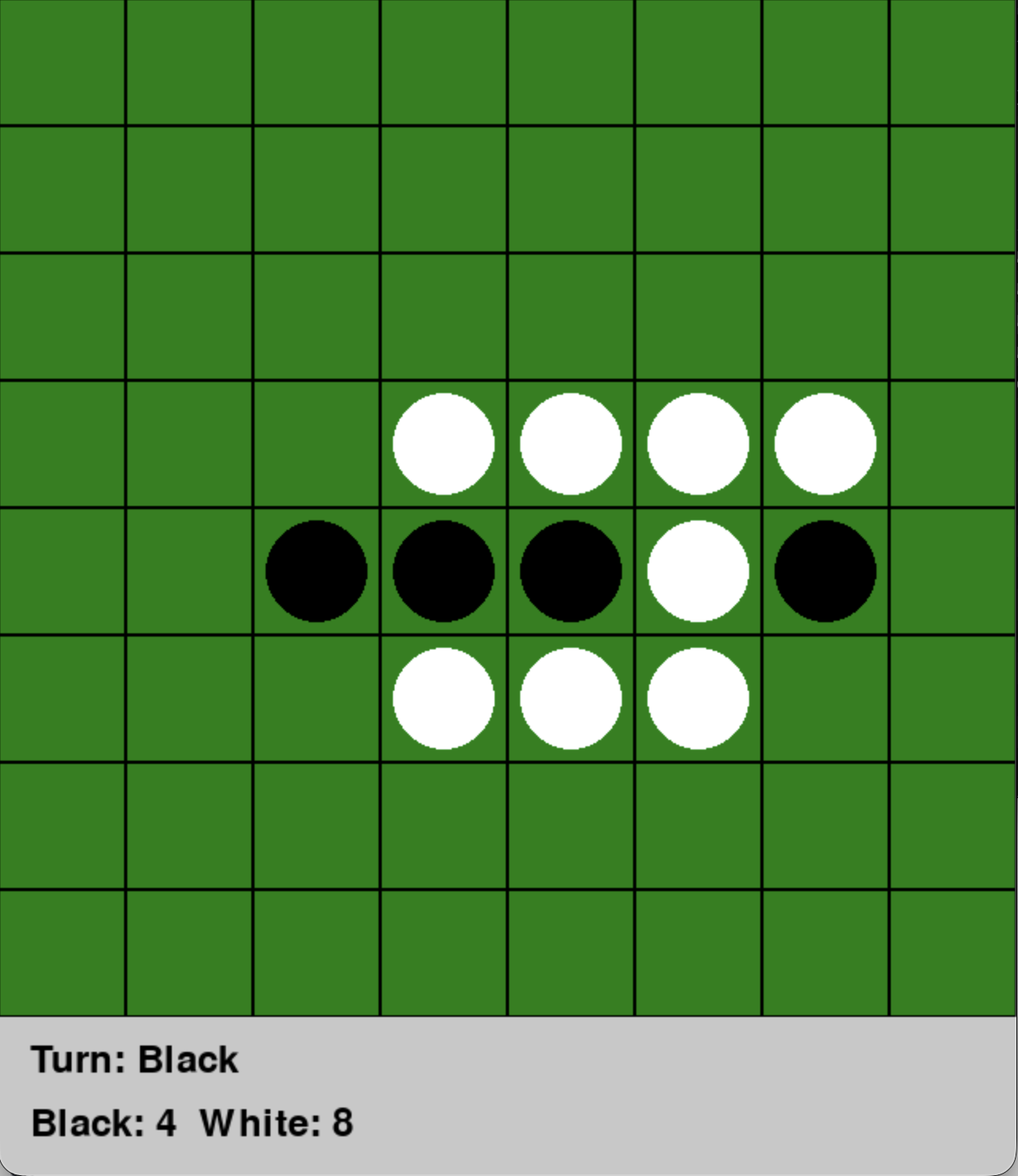 Othello mid-game screenshot